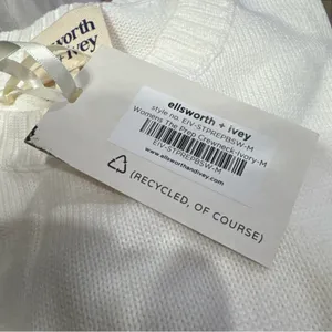 Ellsworth & Ivey Womens The Prep Crewneck Ivory Medium EIV-STPREPBSW NWT thumbnail 5
