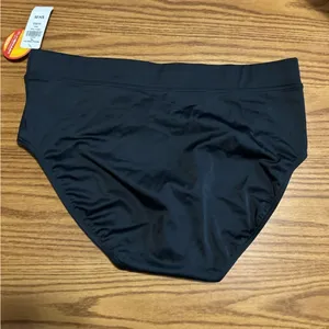 NWT L.L. Bean Women's Swim Bikini Bottom Solid Black Classic Size 14 REG thumbnail 3