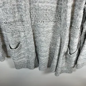 Abercrombie Fitch Women Knit Open Front Cardigan Sweater Light Gray‎ Size S thumbnail 3