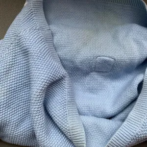 Alo Yoga Tennis Club Sweater Knit Cropped Polo Seashell Blue/White XS thumbnail 7