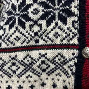 Vintage L.L. Bean Fair Isle Nordic Cardigan Sweater Wool Sie XL Women’s Winter thumbnail 7