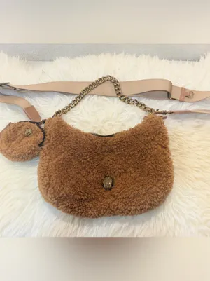Kurt Geiger Brown Fur Shoulder/Crossbody Bag EUC thumbnail 3