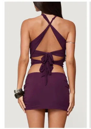 Edikted Maggi Tie Back Halter Top thumbnail 2