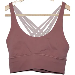 Womens Lululemon Athletica Free To Be Moved Mauve Pink Elastic Sports Bra Size 4 thumbnail 1
