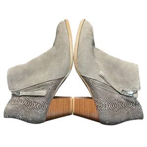 Vionic Anne Booties Womens Size‎ 9.5 Gray Suede Snake Print Ankle Zip Comfort thumbnail 6