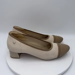 VIVAIA Julie Almond Toe Chunky Heel Beige Tan Knit Comfort Womens EU 42 US 10.5 thumbnail 2