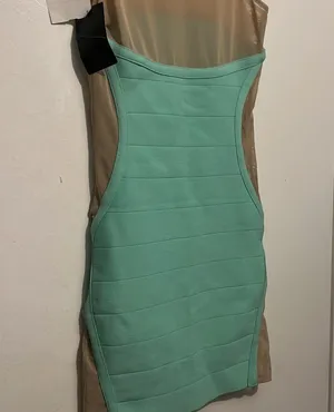 Babe Society Nude Mesh cutout Bodycon Dress Small thumbnail 7