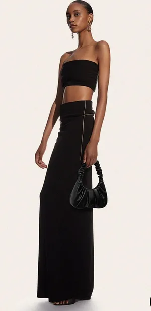 Gabbi Ruched Hobo Handbag - Black thumbnail 2