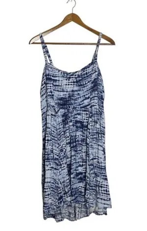 Torrid Plus Size Smocked Mini Challis High Low Tie Dye Skater Dress thumbnail 2