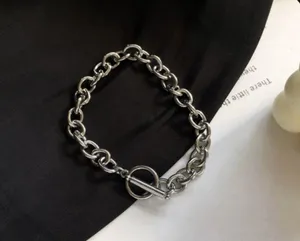 Titanium Steel Link Chain Bracelet for Men Women, Punk Hip Hop Bracelet thumbnail 2