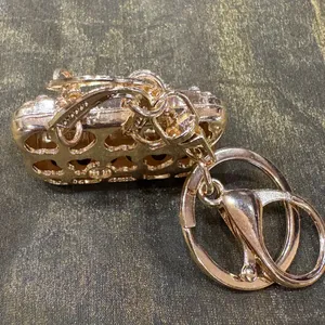 Source Unknown Pink and Gold Mini Bag Keychain thumbnail 4