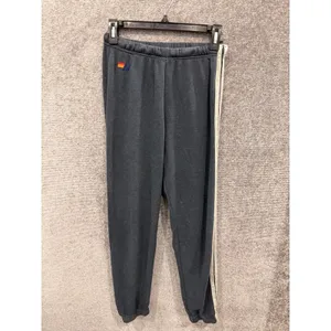Aviator Nation Women Sweatpants S Charcoal Grey 5-Stripe Logo Joggers thumbnail 3