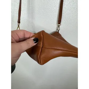 Madewell Transport Crossbody Bag English Saddle Brown Leather Monogram SEB thumbnail 8