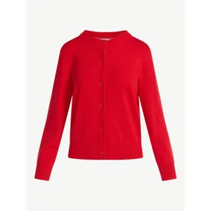 Free Assembly Womens Cardigan Size L Just Red Cozy Yarn Button Up Knit Sweater thumbnail 2