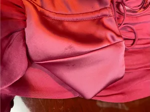 Free People Freya Berry Pink Satin Corset Tiered Maxi Dress M Coquette Fairycore thumbnail 14