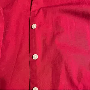 Gap Button Down Women Red Shirt thumbnail 4
