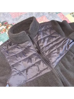 Zyia Active Woman’s Medium Black Fleece and Quilted Jacket with Full Zip Workout thumbnail 6