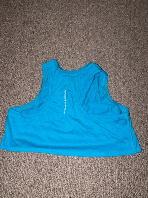 Alphalete flowy cropped tank top blue thumbnail 2