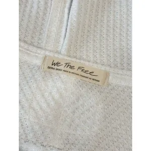 We The Free Womens Top White Coraline Thermal V Neck Waffle Knit Oversized XS thumbnail 5