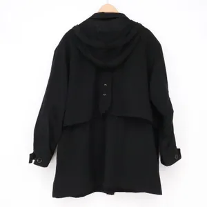 Fitzwright Jacket Women 2X Anorak Hooded Black Drawstring Waist Good thumbnail 5