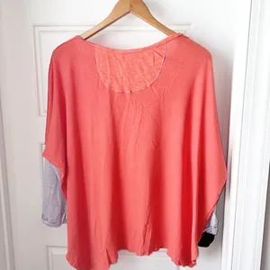 NWT Free People We The Free Star Henley Top Long Sleeve Orange Women's Small thumbnail 6