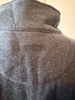 NWT Aritzia Cozy Fleece boyfriend 1/2 zip relaxed fit size small Heather black thumbnail 7