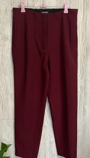 Express Women's Burgundy Pants thumbnail 1