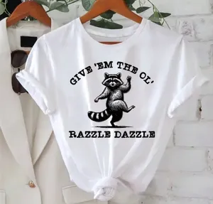 Razzle Dazzle Raccoon Print T-shirt size medium unisex thumbnail 1