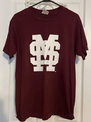 Comfort Colors MSU Mississippi State: Maroon Graphic Tee with White Logo thumbnail 2