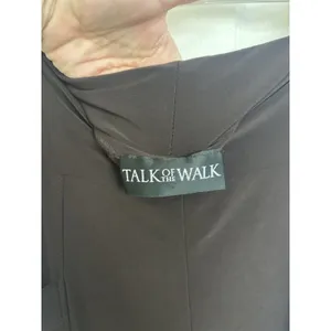 Talk of the Walk Brown High Rise Extra Wide Leg Pull On Pants Large Pockets M thumbnail 4