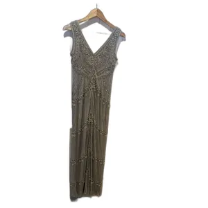 Adrianna Papell Embellished Beaded Evening Blue Dress Gown Prom Sz 4 thumbnail 11