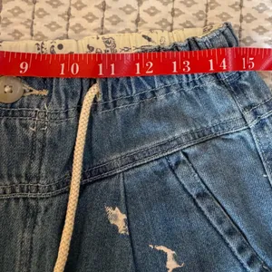 Free People Pacific Blue Paint Splatter Distressed‎ Denim Joggers XS NWT thumbnail 6