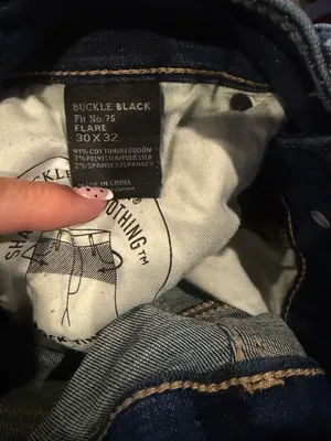 BKE Distressed Dark Blue Flare Jeans thumbnail 2