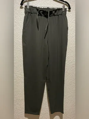 Lululemon Stretch High Rise Pants 7/8 Length Dark Olive Size 6 thumbnail 5