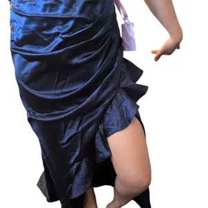 Dideyttawl Satin Criss Cross Spaghetti Strap Formal Dress Blue 16 NWT thumbnail 7
