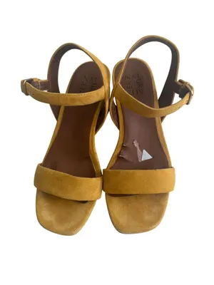 NATURALIZER Yellow Suede Sandals Heels Size 7.5W thumbnail 8