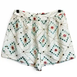 Anthropologie BLITHE Mirror Geo‎ Long Sleeve Tie Front Top & Shorts Set New S thumbnail 5