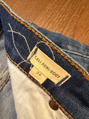 Madewell Cali Demi-Boot Jeans Raw Hem Seamed Back Size 26 - C61 thumbnail 4