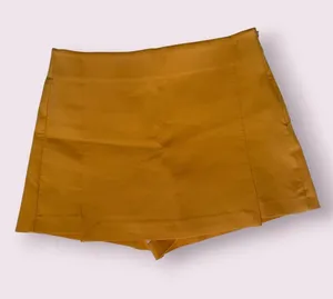 Zara Yellow Orange Mini Skort Size Small thumbnail 1