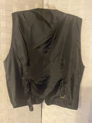 Vtg Faded Glory Black Leather Vest Size Large Country Cowboy Classic thumbnail 10