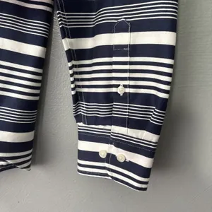 Chaps No Iron Button Up Shirt Size L Blue White Striped Preppy Business Casual thumbnail 8