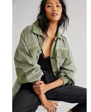 Free People Ruby Jacket Soft Oversized Dolman Quilted Fleece Shacket Size Small thumbnail 3