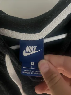 Nike Black Hoodie with White Trim and Logo Tag thumbnail 2