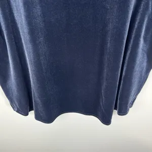 Madewell Size‎ Large Blue Short Sleeve Casual Boho Velvet Butterfly Blouse Top thumbnail 4