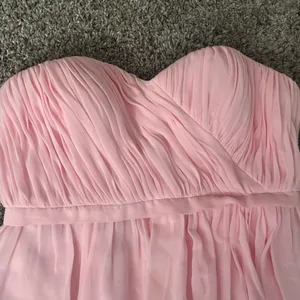 Pink Chiffon Strapless Dress Sz 2 thumbnail 3