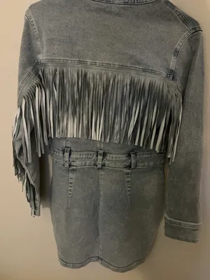 Lane 201 Denim Fringe Dress thumbnail 2