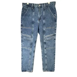 Agolde Cooper Cargo Jeans 28 Blue Organic Cotton Relaxed High Waisted Utility thumbnail 2