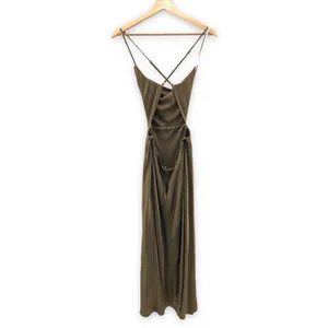 Shona‎ Joy Thalia Bias Cut Out Midi Dress in Cumin thumbnail 3