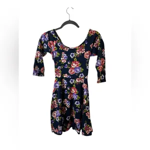 L.A. Hearts Floral‎ Skater Dress XS Cutout Back thumbnail 2