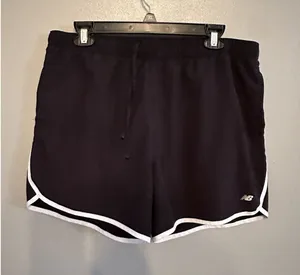 New Balance Women's‎ Drawstring Athletic Running Shorts Black Size Large thumbnail 1